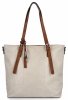 Uniwersalna Torebka Damska XL Shopper Bag firmy Hernan HB0213-1 Beżowa/Brązowa